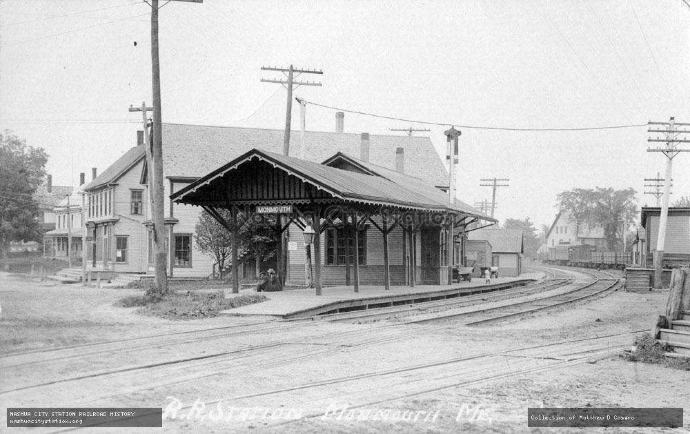 Postcard: Railroad Station, Monmouth, Maine